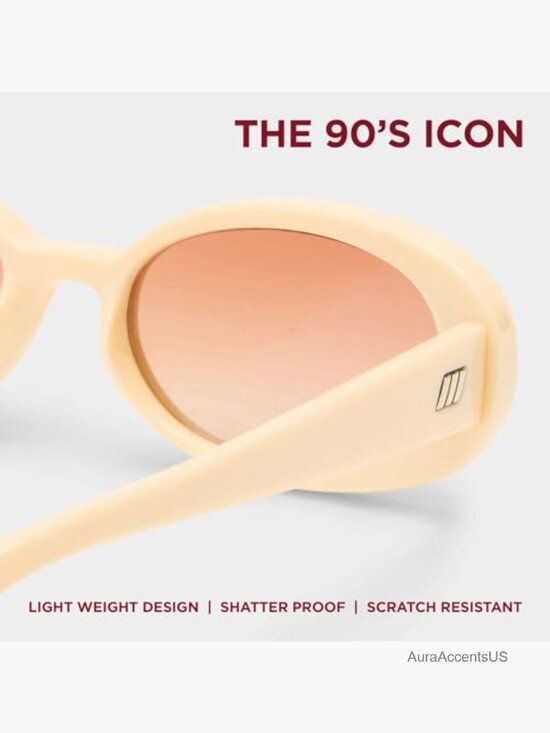 Retro Oval Sunglasses with UV Protection main image 4
